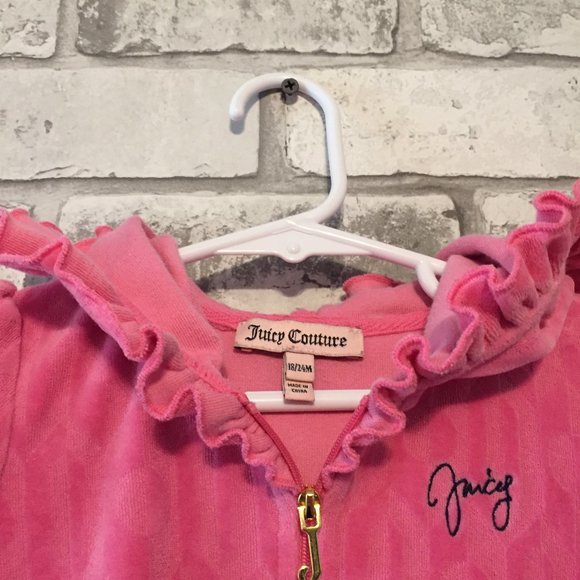 Juicy Baby Girl's Hooded Cover-Up 18-24 Months - Picture 3 of 8